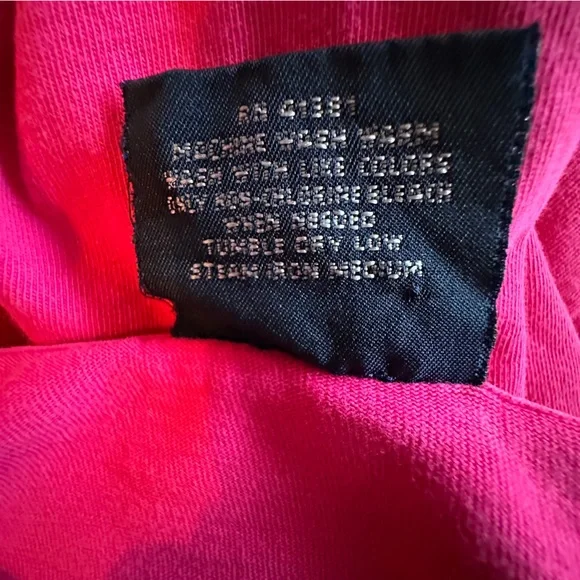 Polo Ralph Lauren T-Shrit Men’s Large Hot Pink with Green Pony 100% Cotton - Picture 9 of 10